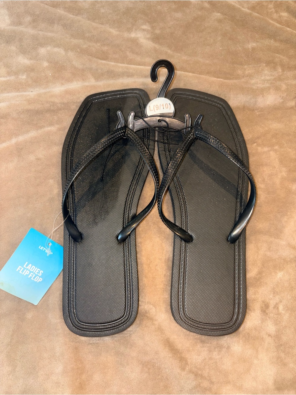 Ladies Black Flip Flop Sandals